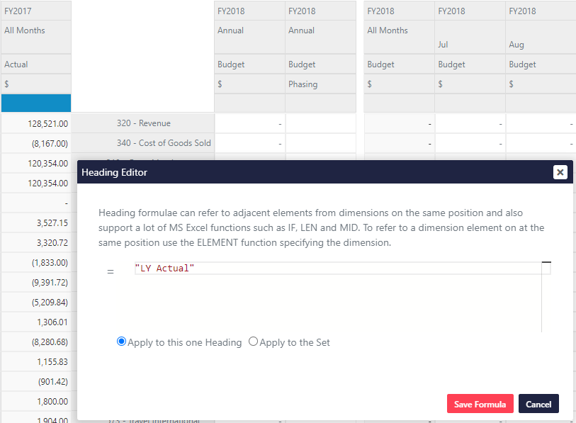 Heading Editor LY Actual