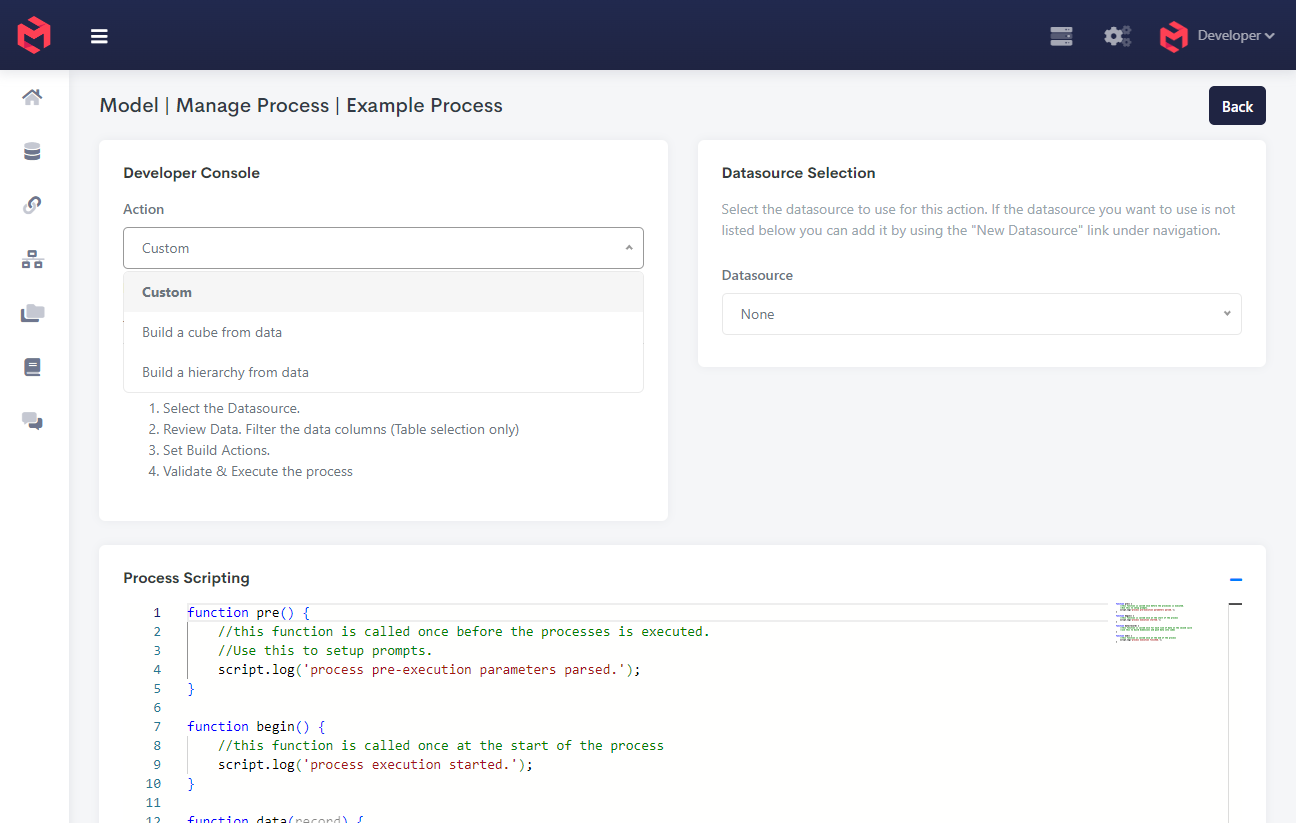 Creating new scripted process