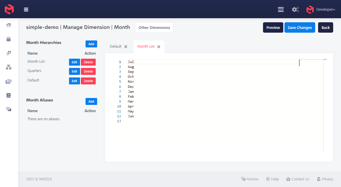 Creating a Month List