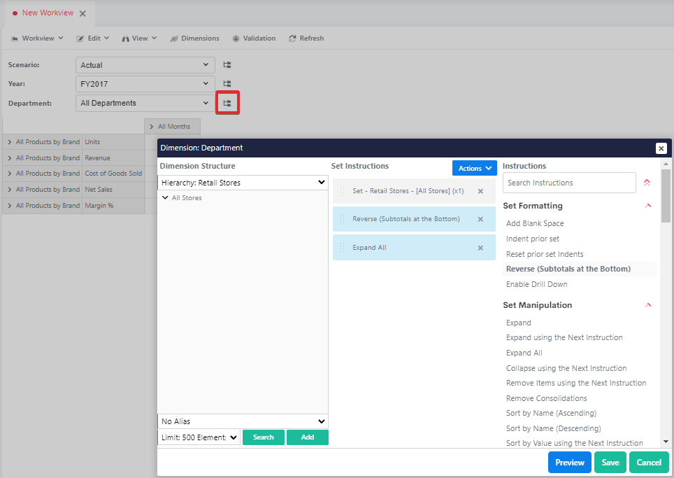 Department Insruction Set