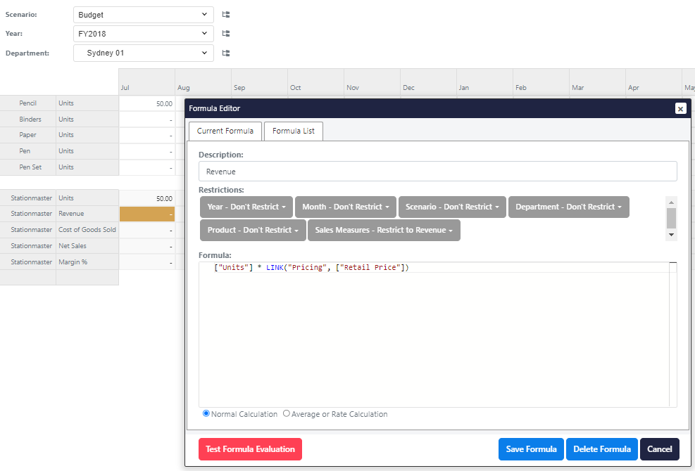 Linking the Cubes for Revenue