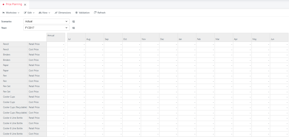 Workview Month Addition