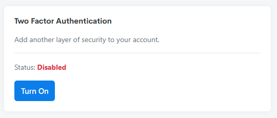 Two Factor Authentication